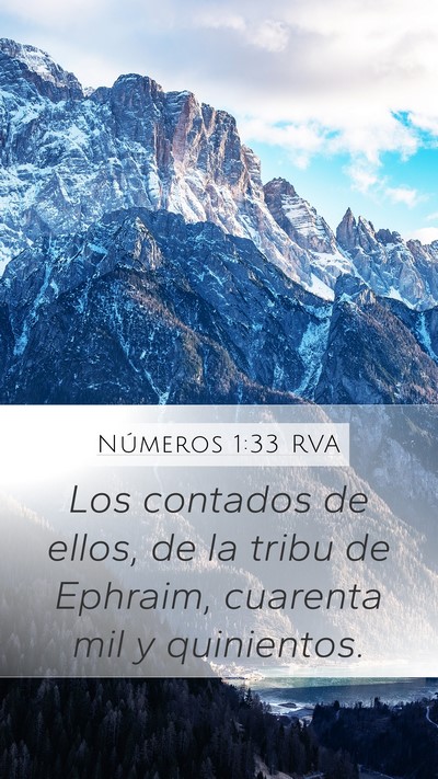 Números 1:33 RVA Mobile Phone Wallpaper - Los contados de ellos, de la tribu de Ephraim, - Mobile Bible Verse Wallpaper