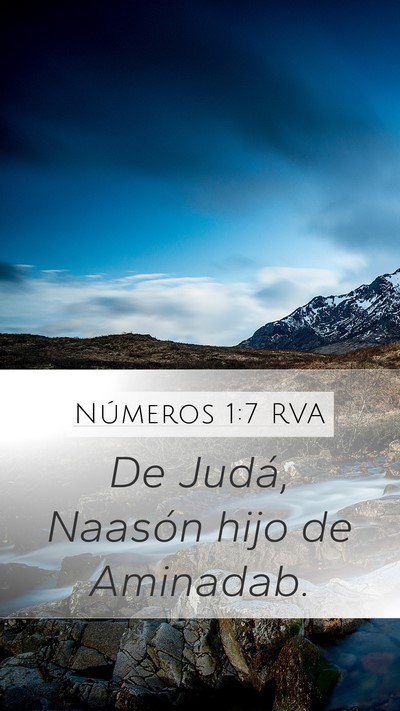 Números 1:7 RVA Mobile Phone Wallpaper - De Judá, Naasón hijo de - Mobile Bible Verse Wallpaper