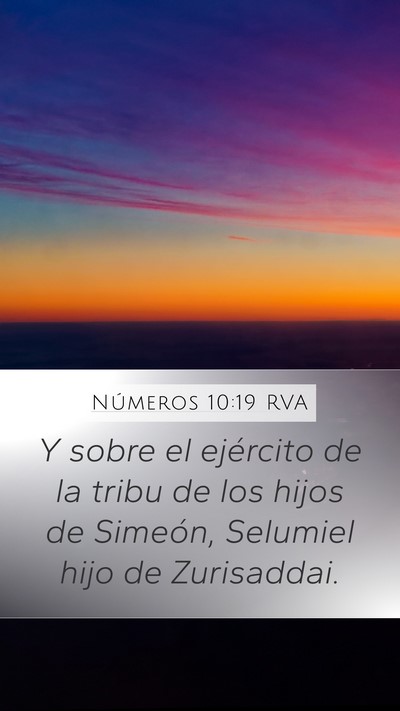 Números 10:19 RVA Mobile Phone Wallpaper - Y sobre el ejército de la tribu de los hijos de - Mobile Bible Verse Wallpaper