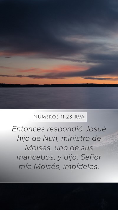 Números 11:28 RVA Bible Verse Image