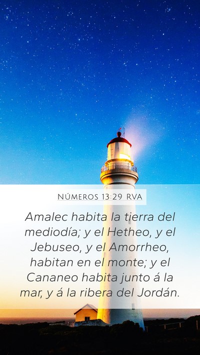 Números 13:29 RVA Bible Verse Image