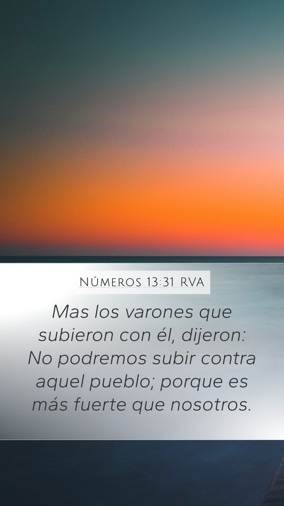 Números 13:31 RVA Bible Verse Image
