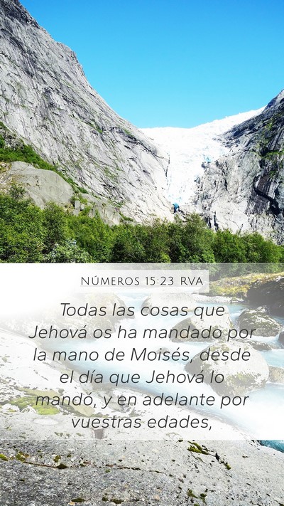 Números 15:23 RVA Mobile Phone Wallpaper - Todas las cosas que Jehová os ha mandado por la - Mobile Bible Verse Wallpaper