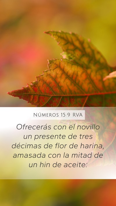 Números 15:9 RVA Mobile Phone Wallpaper - Ofrecerás con el novillo un presente de tres - Mobile Bible Verse Wallpaper