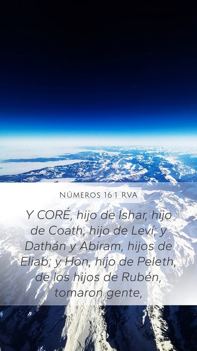Números 16:1 RVA Bible Verse Image