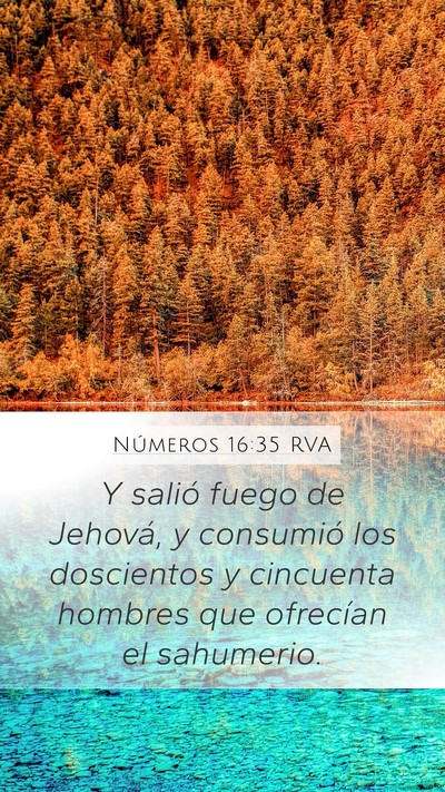 Números 16:35 RVA Bible Verse Image