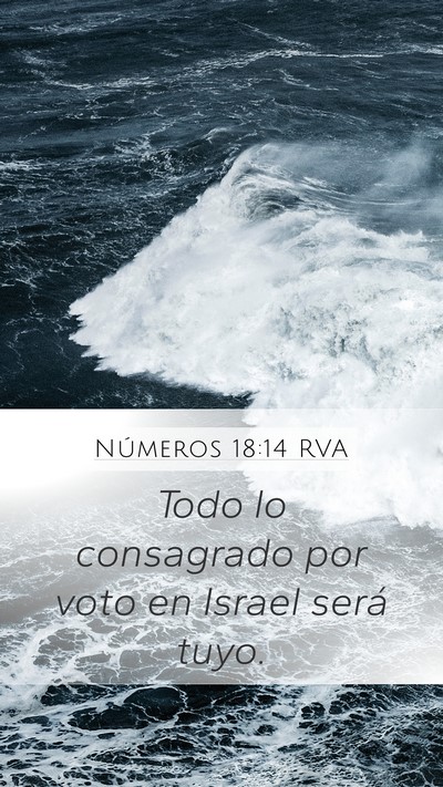 Números 18:14 RVA Mobile Phone Wallpaper - Todo lo consagrado por voto en Israel será - Mobile Bible Verse Wallpaper