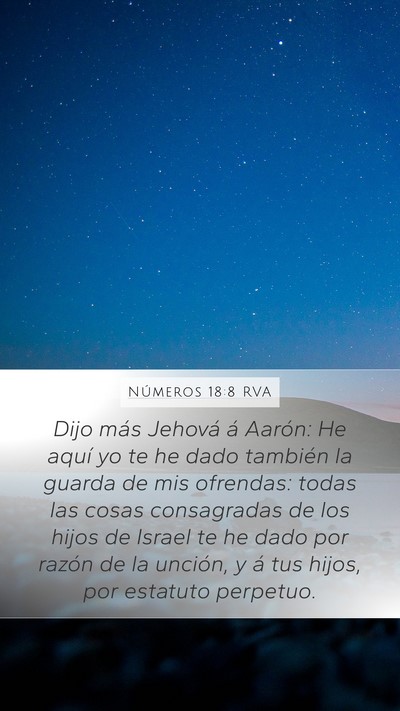 Números 18:8 RVA Bible Verse Image