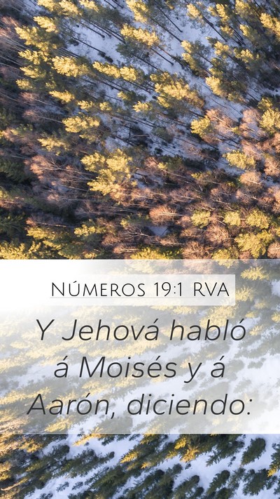 Números 19:1 RVA Mobile Phone Wallpaper - Y Jehová habló á Moisés y á Aarón, - Mobile Bible Verse Wallpaper