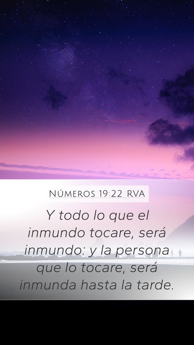 Números 19:22 RVA Bible Verse Image