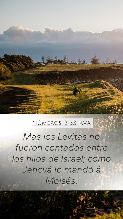 Números 2:33 RVA Bible Verse Image