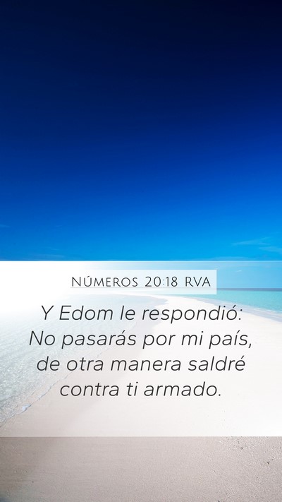 Números 20:18 RVA Bible Verse Image