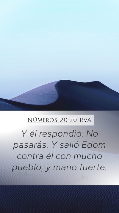 Números 20:20 RVA Mobile Phone Wallpaper - Y él respondió: No pasarás. Y salió Edom - Mobile Bible Verse Wallpaper
