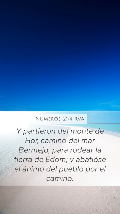 Números 21:4 RVA Mobile Phone Wallpaper - Y partieron del monte de Hor, camino del mar - Mobile Bible Verse Wallpaper