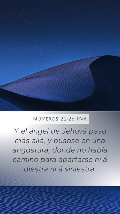 Números 22:26 RVA Mobile Phone Wallpaper - Y el ángel de Jehová pasó más allá, y - Mobile Bible Verse Wallpaper