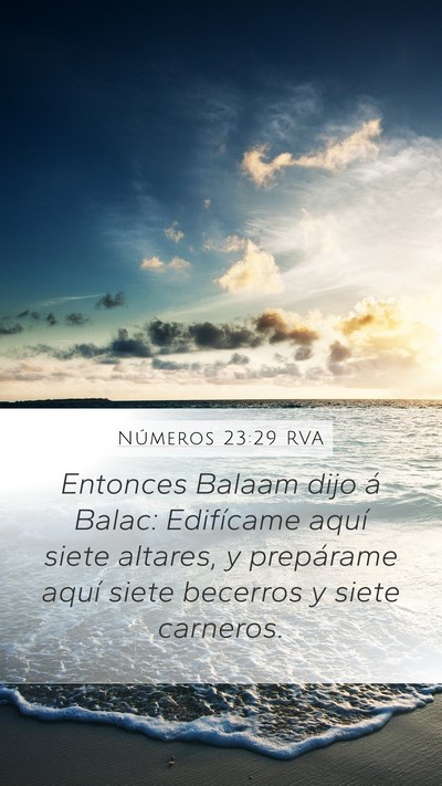Números 23:29 RVA Bible Verse Image