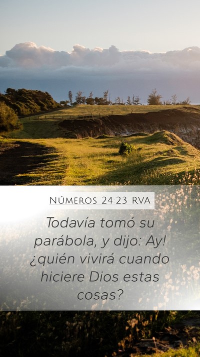 Números 24:23 RVA Bible Verse Image