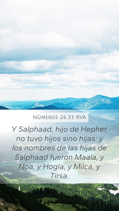Números 26:33 RVA Bible Verse Image
