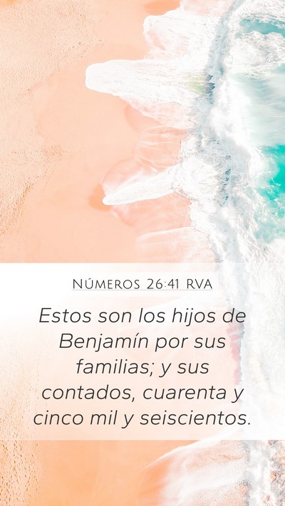 Números 26:41 RVA Mobile Phone Wallpaper - Estos son los hijos de Benjamín por sus - Mobile Bible Verse Wallpaper