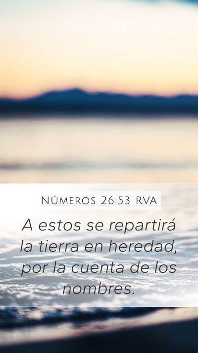 Números 26:53 RVA Bible Verse Image