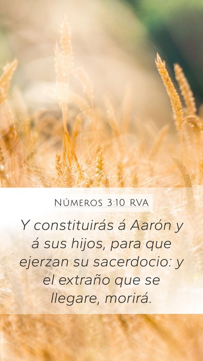 Números 3:10 RVA Bible Verse Image