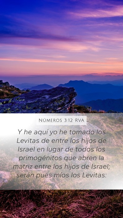 Números 3:12 RVA Bible Verse Image