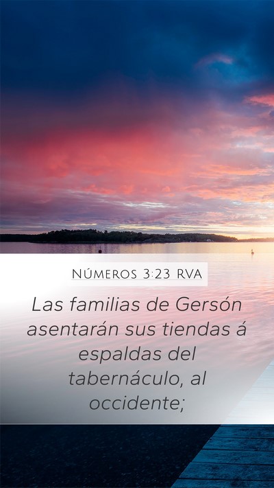 Números 3:23 RVA Mobile Phone Wallpaper - Las familias de Gersón asentarán sus tiendas á - Mobile Bible Verse Wallpaper