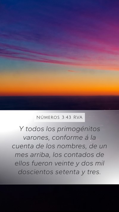 Números 3:43 RVA Bible Verse Image