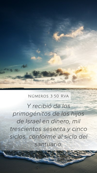 Números 3:50 RVA Bible Verse Image