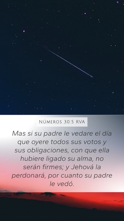 Números 30:5 RVA Bible Verse Image