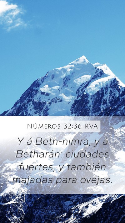 Números 32:36 RVA Bible Verse Image