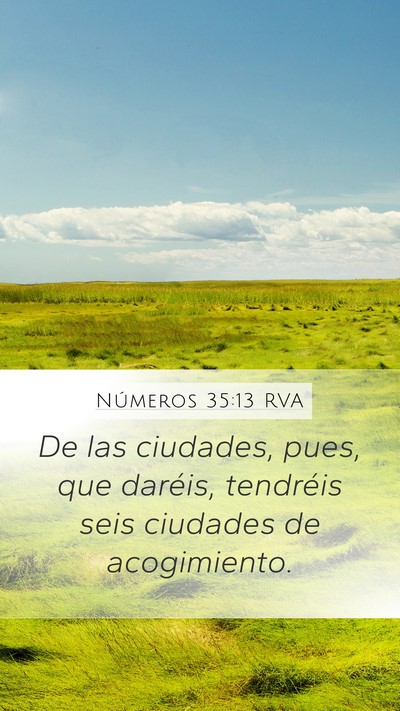 Números 35:13 RVA Bible Verse Image