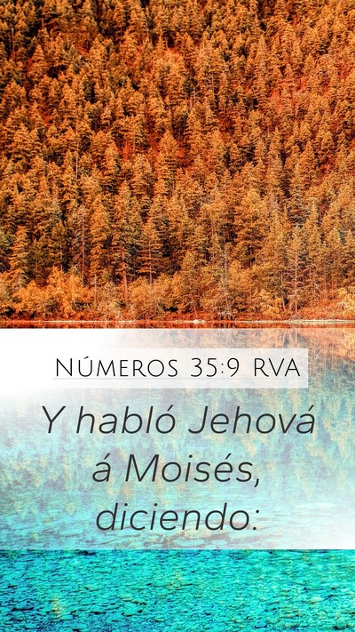Números 35:9 RVA Mobile Phone Wallpaper - Y habló Jehová á Moisés, - Mobile Bible Verse Wallpaper