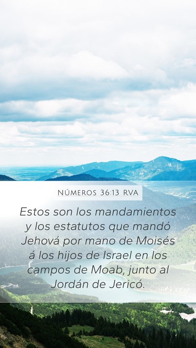 Números 36:13 RVA Bible Verse Image