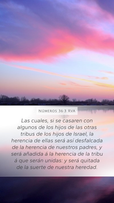 Números 36:3 RVA Mobile Phone Wallpaper - Las cuales, si se casaren con algunos de los - Mobile Bible Verse Wallpaper