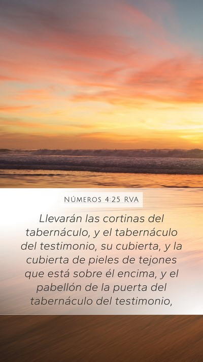Números 4:25 RVA Bible Verse Image