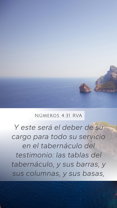 Números 4:31 RVA Bible Verse Image