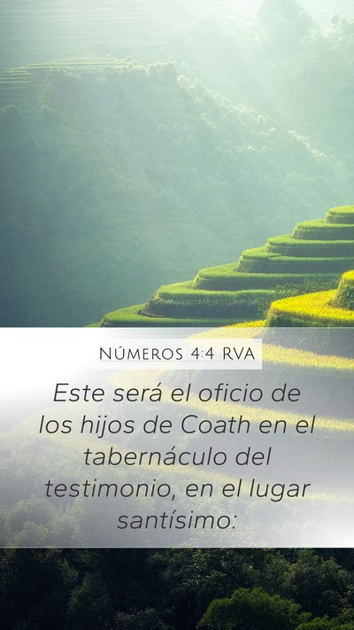 Números 4:4 RVA Bible Verse Image