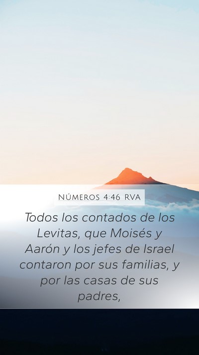 Números 4:46 RVA Mobile Phone Wallpaper - Todos los contados de los Levitas, que Moisés y - Mobile Bible Verse Wallpaper