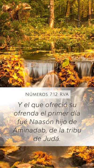 Números 7:12 RVA Bible Verse Image