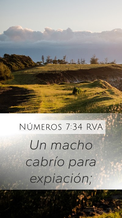 Números 7:34 RVA Mobile Phone Wallpaper - Un macho cabrío para - Mobile Bible Verse Wallpaper