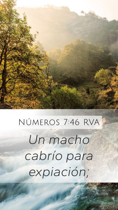 Números 7:46 RVA Mobile Phone Wallpaper - Un macho cabrío para - Mobile Bible Verse Wallpaper