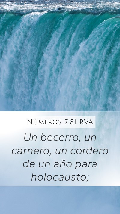 Números 7:81 RVA Mobile Phone Wallpaper - Un becerro, un carnero, un cordero de un año - Mobile Bible Verse Wallpaper