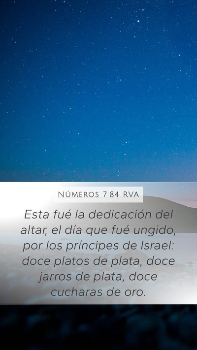 Números 7:84 RVA Bible Verse Image