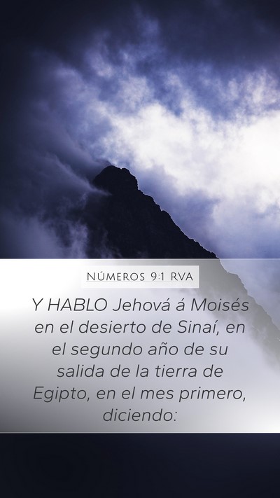 Números 9:1 RVA Mobile Phone Wallpaper - Y HABLO Jehová á Moisés en el desierto de - Mobile Bible Verse Wallpaper