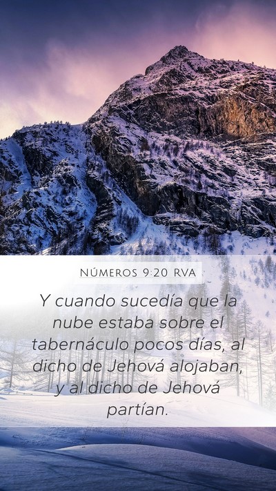 Números 9:20 RVA Mobile Phone Wallpaper - Y cuando sucedía que la nube estaba sobre el - Mobile Bible Verse Wallpaper