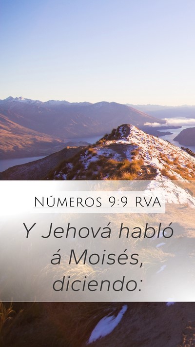 Números 9:9 RVA Mobile Phone Wallpaper - Y Jehová habló á Moisés, - Mobile Bible Verse Wallpaper