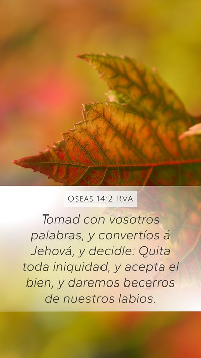 Oseas 14:2 RVA Bible Verse Image