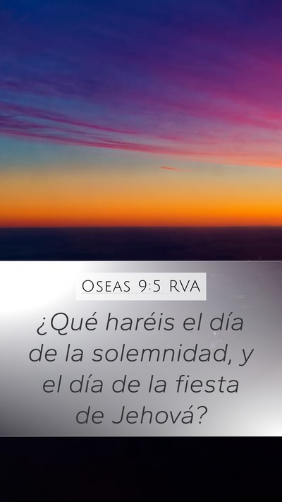 Oseas 9:5 RVA Bible Verse Image