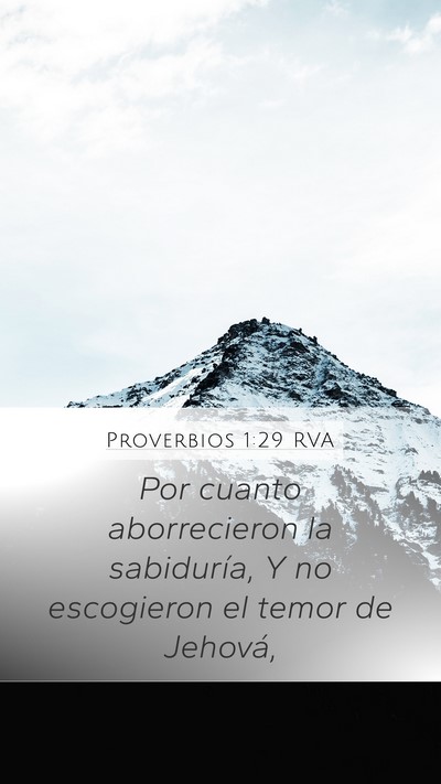 Proverbios 1:29 RVA Bible Verse Image